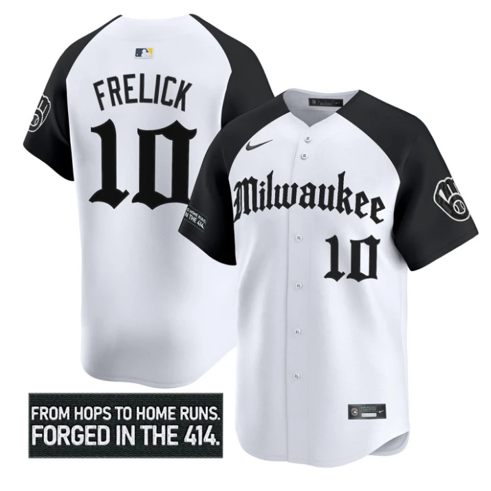 Sal Frelick Jersey #10 Milwaukee Brewers Gothic 414 Shadows Edition by My Store