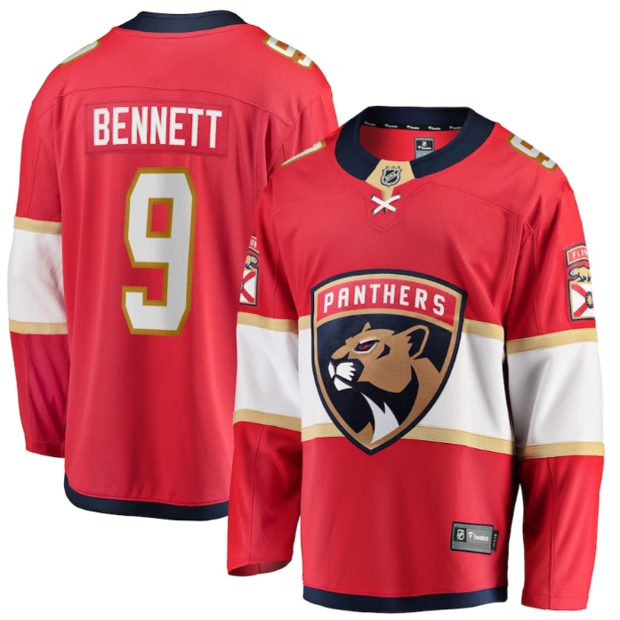 Sam Bennett 9 Florida Panthers 2025 Breakaway Player Men Jersey Red by Hockey David