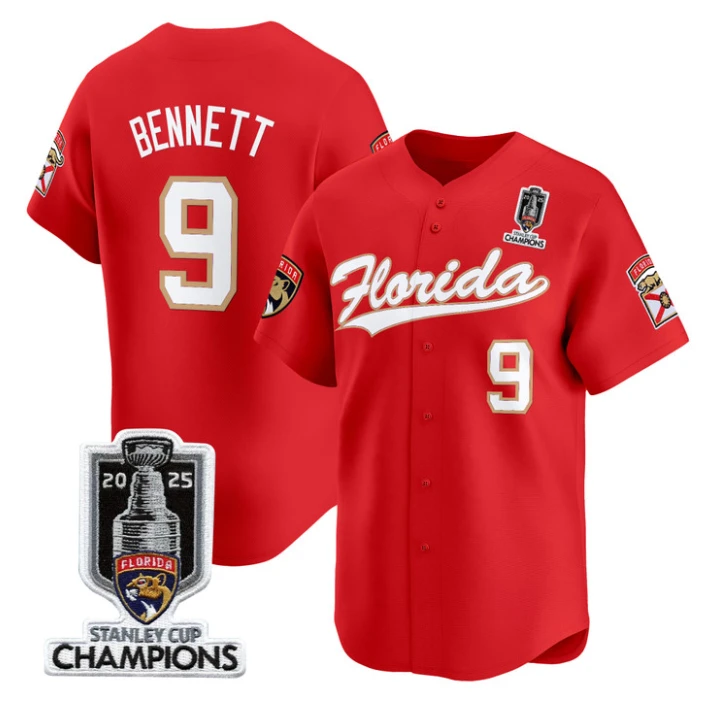 Sam Bennett Jersey #9 Florida Panthers 2025 Stanley Cup Champions White by My Store