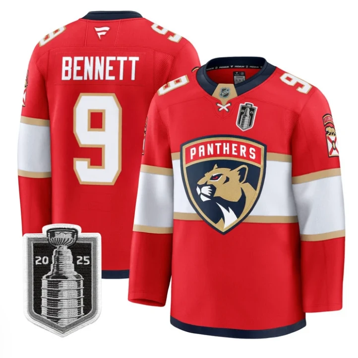 Sam Bennett Jersey #9 Florida Panthers 2025 Stanley Cup Final Stitched Red by Hockey David