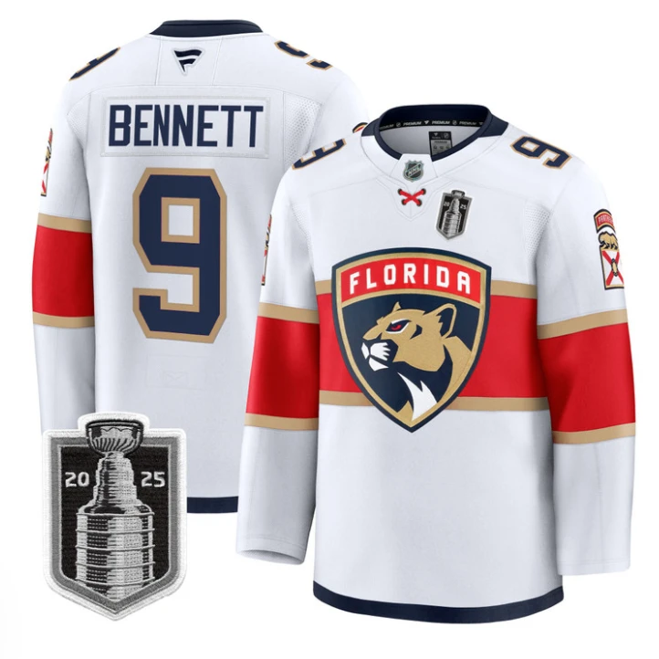 Sam Bennett Jersey #9 Florida Panthers 2025 Stanley Cup Final Stitched White by Hockey David