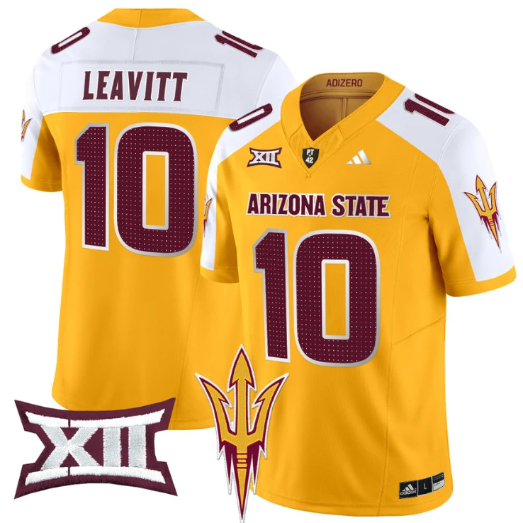 Sam Leavitt Jersey #10 Arizona State Sun Devils 2024 Vapor Limited Gold Alternate by My Store