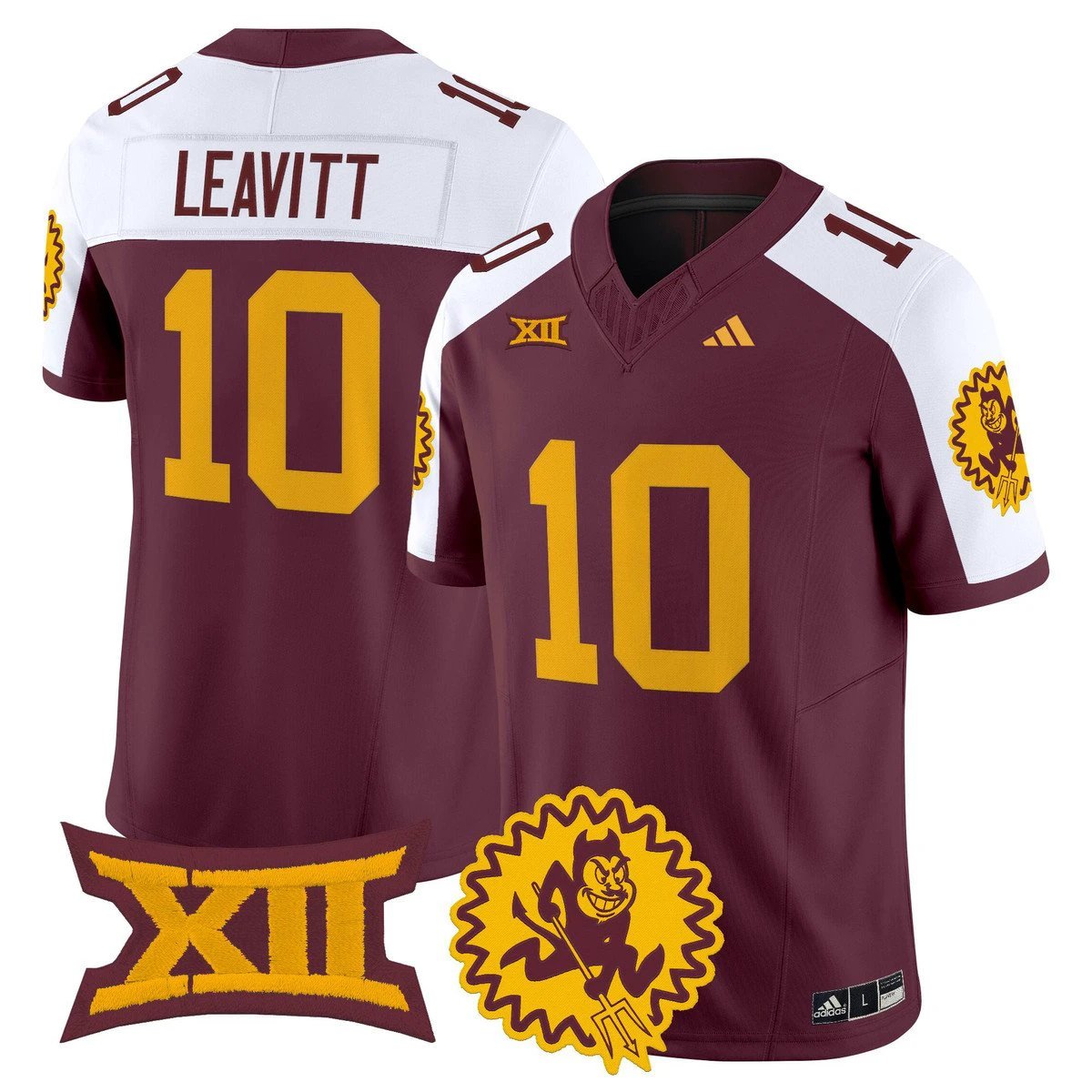Sam Leavitt Jersey #10 Arizona State Sun Devils 1975 Throwback Stitched by My Store NCAA Football Jerseys