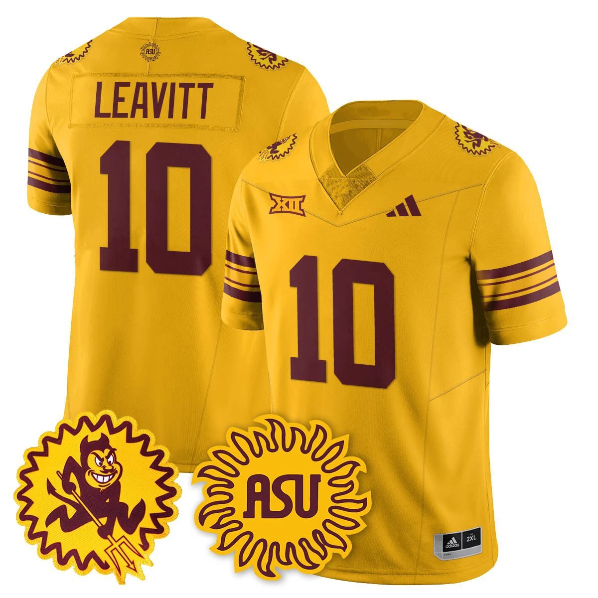 Sam Leavitt Jersey #10 Arizona State Sun Devils 1975 Throwback Stitched by My Store NCAA Football Jerseys