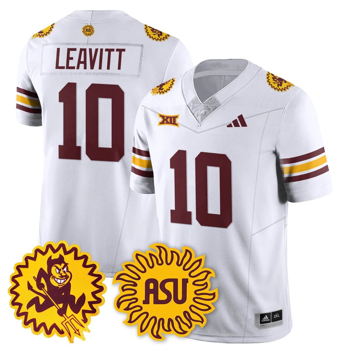 Sam Leavitt Jersey #10 Arizona State Sun Devils 1975 Throwback Stitched by My Store NCAA Football Jerseys