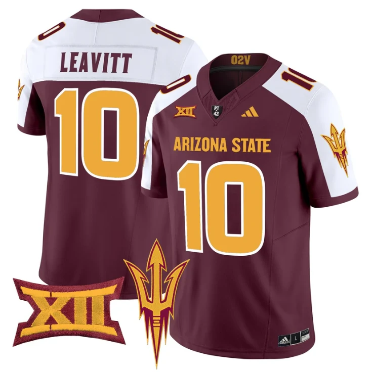 Sam Leavitt Jersey #10 Arizona State Sun Devils 2025 Vapor Stitched by My Store NCAA Football Jerseys