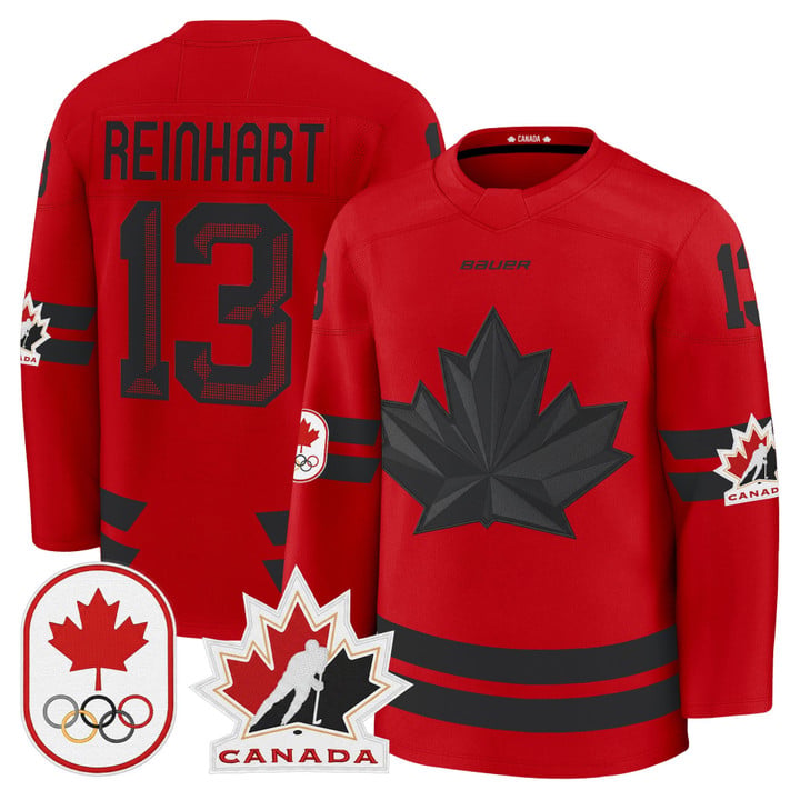 Sam Reinhart Jersey #13 Canada Olympic Premium Hockey 2026 Stitched by Hockey David