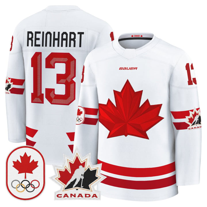 Sam Reinhart Jersey #13 Canada Olympic Premium Hockey 2026 Stitched by Hockey David