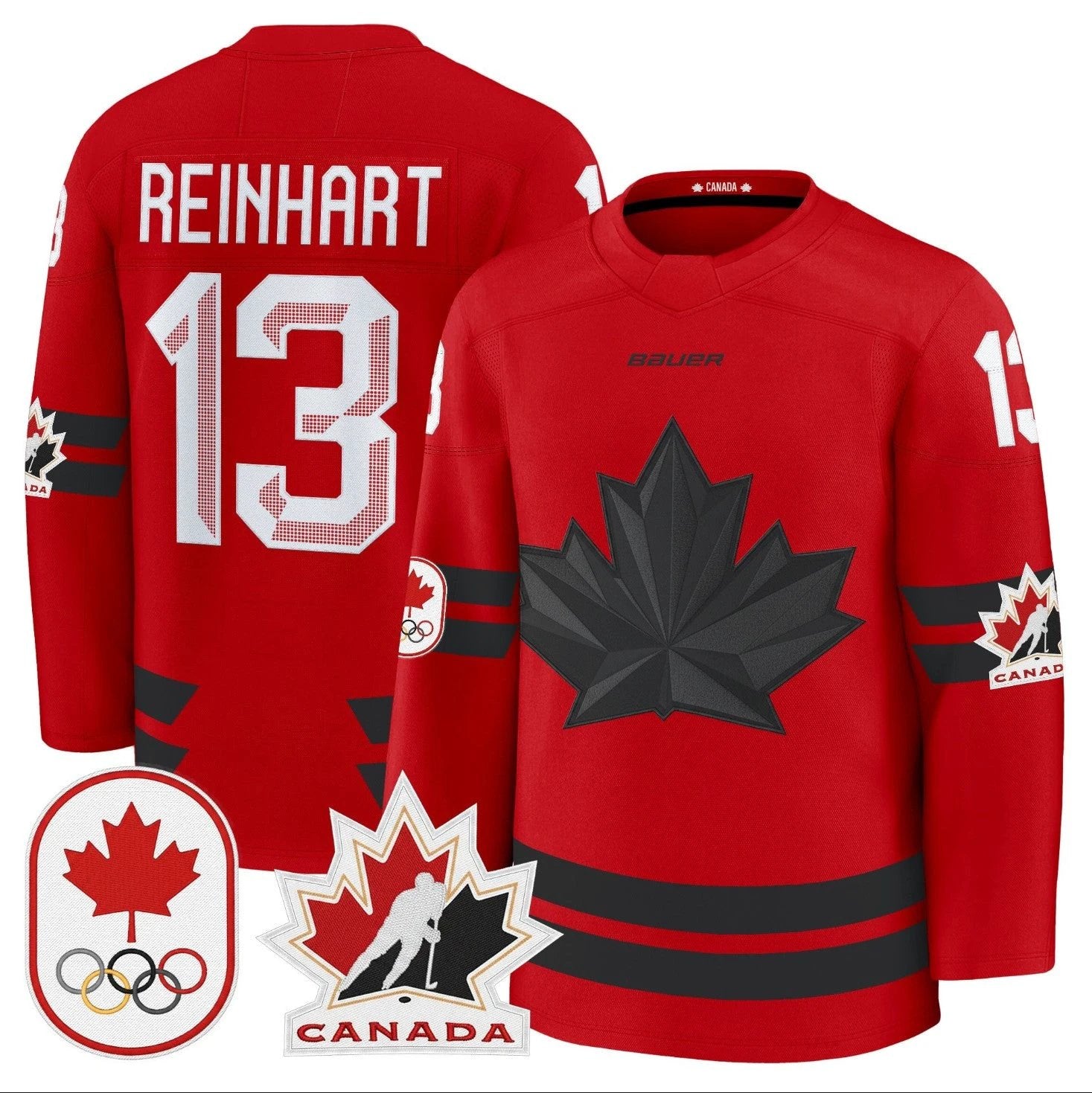 Sam Reinhart Jersey #13 Canada Olympic Premium Hockey Stitched by Hockey David