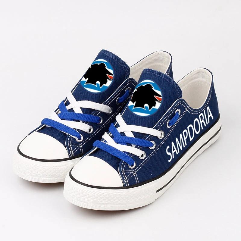 Sampdoria Low Top Canvas Sport Sneakers Shoes For Men Women Fans by Crocs