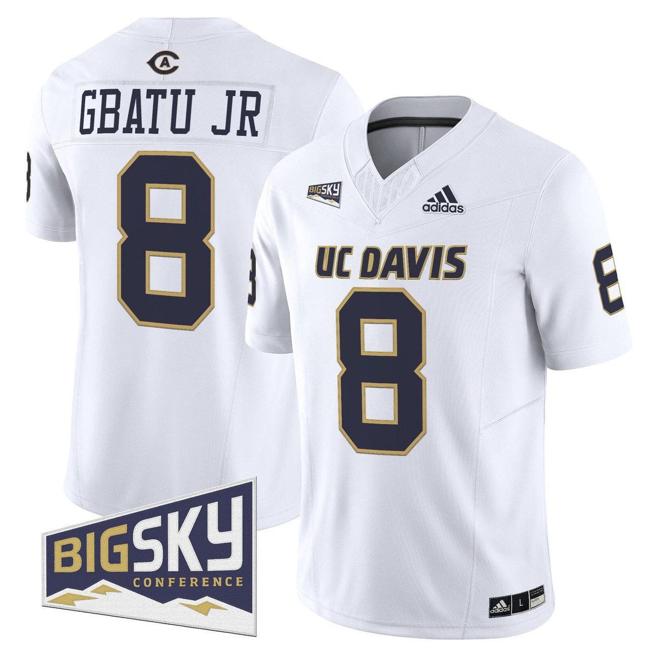 Samuel Gbatu Jr Jersey #8 UC Davis Aggies 2025 Lake Tahoe Patch by My Store NCAA Football Jerseys