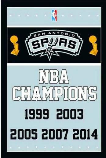 San Antonio Spurs Champions Flag 3X5Ft Polyester Banner USA Digital Print by flagsjustdoit