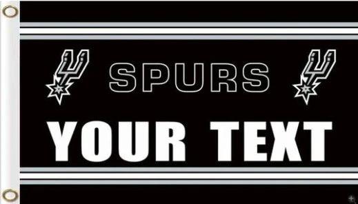 San Antonio Spurs Your Text Flag 3X5Ft Polyester Banner USA Digital Print by flagsjustdoit