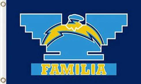 San Diego Chargers Familia Flag 3X5 Ft Polyester Banner USA 90x150cm by flagsjustdoit
