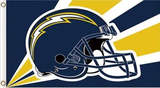 San Diego Chargers Helmet Flag 3X5 Ft Polyester Banner USA 90x150cm by flagsjustdoit