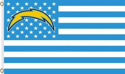 San Diego Chargers Star & Strips Flag 3X5 Ft Polyester Banner USA 90x150cm by flagsjustdoit