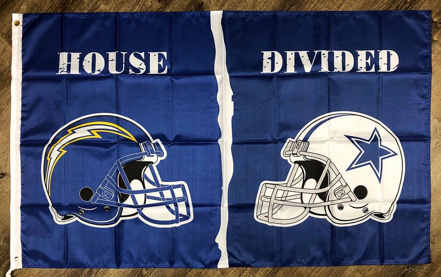 San Diego Chargers vs Dallas Cowboys House Divided Flag 3x5 ft Banner New by flagsjustdoit