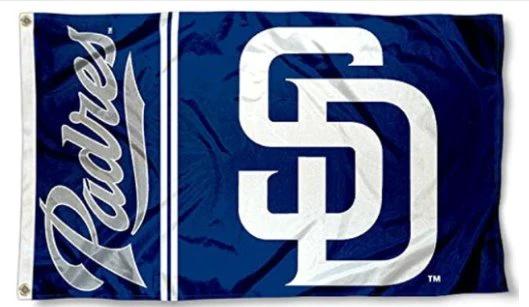 San Diego Padres America Flag 3X5Ft Banner USA Polyester with Brass Grommets by flagsjustdoit