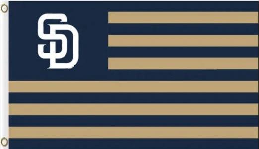 San Diego Padres Baseball US Flag 3X5Ft Banner USA Polyester with Brass Grommets by flagsjustdoit
