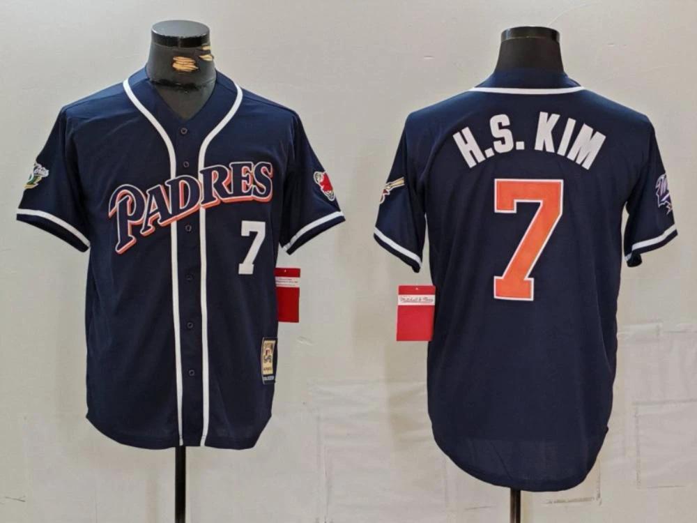 San Diego Padres Ha-Seong Kim Navy Throwback Jersey by My Store