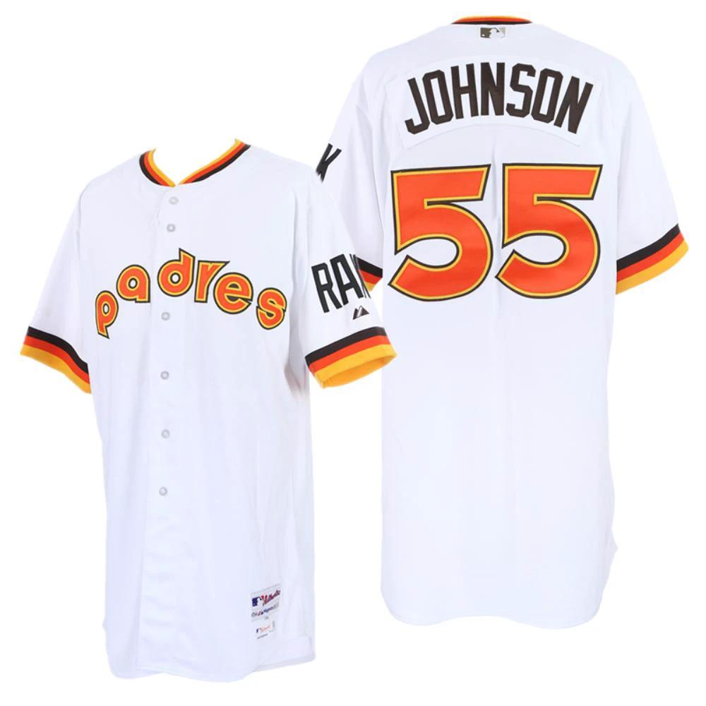 San Diego Padres Josh Johnson White RAK 2014 Throwback Jersey by My Store