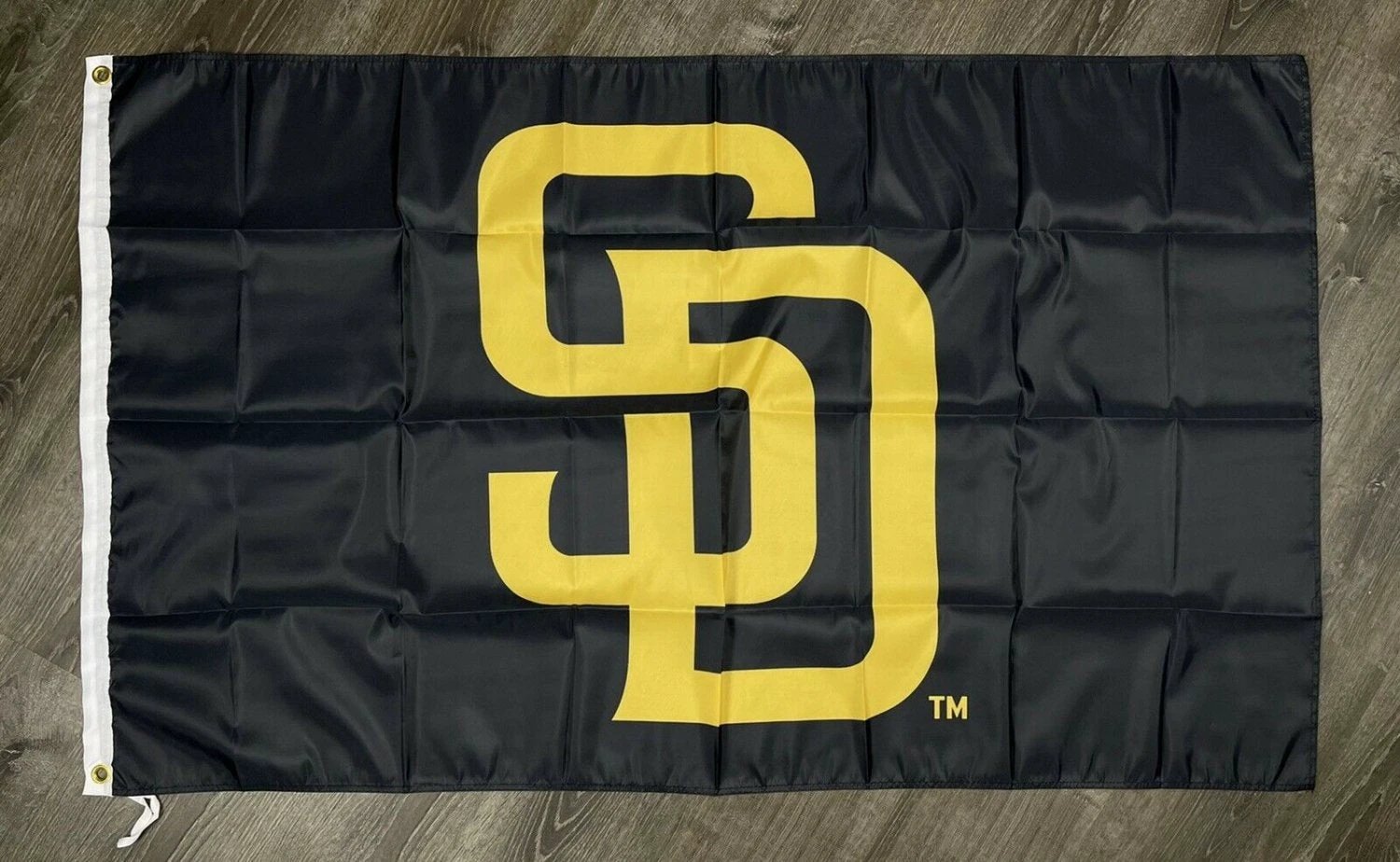 San Diego Padres Logo Flag 3x5 ft Black White Banner Man-Cave Garage by flagsjustdoit