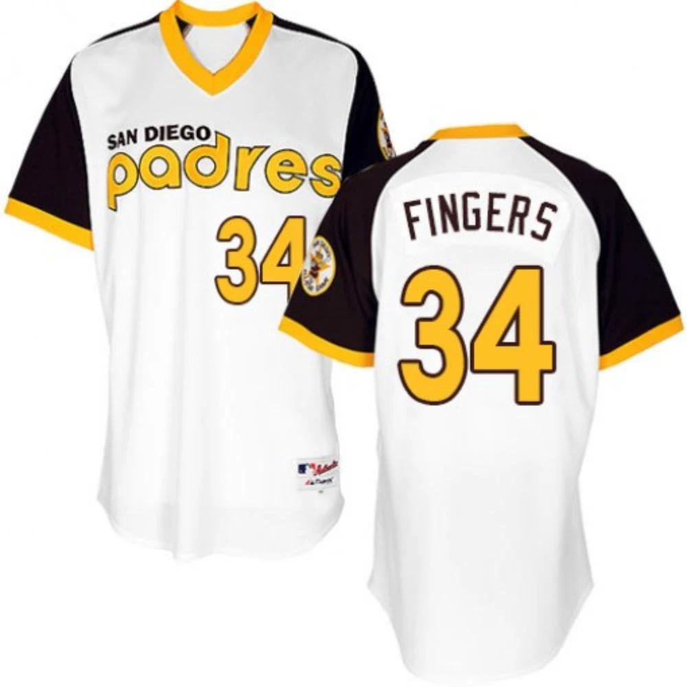 San Diego Padres Rollie Fingers White 1978 Throwback Pullover Jersey by My Store