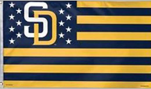 San Diego Padres Stars & Stripes Nation Flag 3X5Ft Banner USA Polyester with Brass Grommets by flagsjustdoit