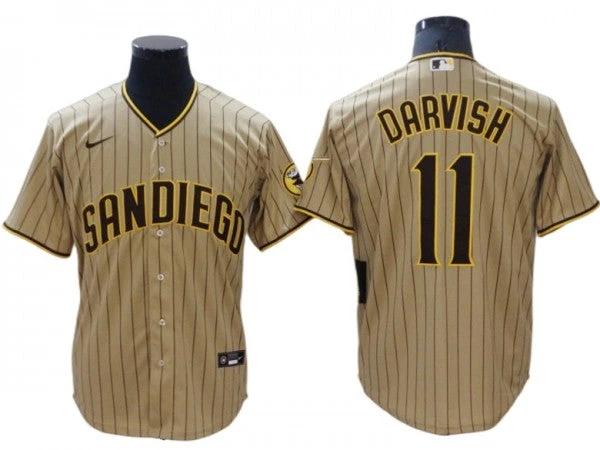 San Diego Padres #11 Yu Darvish Sand Alternate Cool Base Jersey by My Store