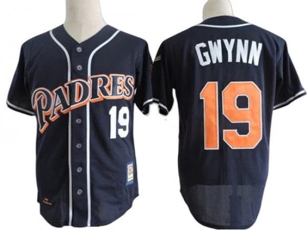 San Diego Padres #19 Tony Gwynn Navy 1998 Cooperstown Colletcion Jersey by My Store