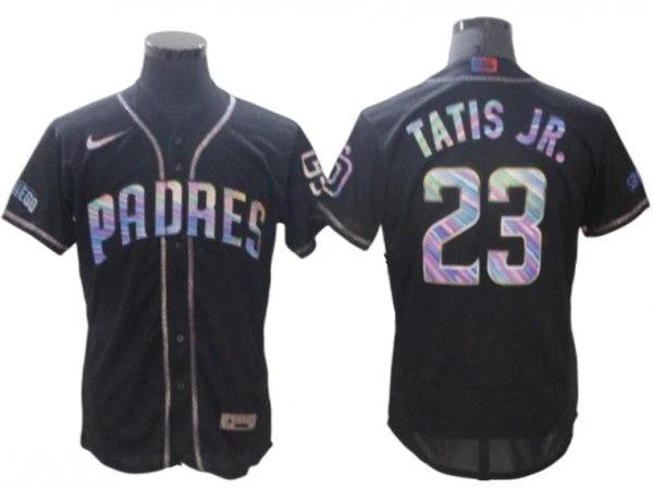 San Diego Padres #23 Fernando Tatis Jr. Black Rainbow Fashion Flex Base Jersey by My Store