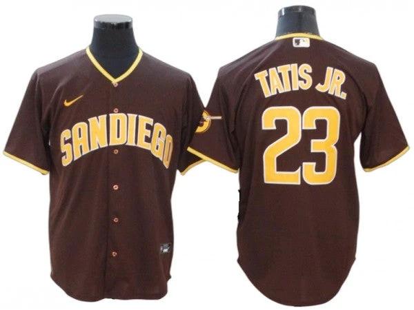 San Diego Padres #23 Fernando Tatis Jr. Brown Road Cool Base Jersey by My Store