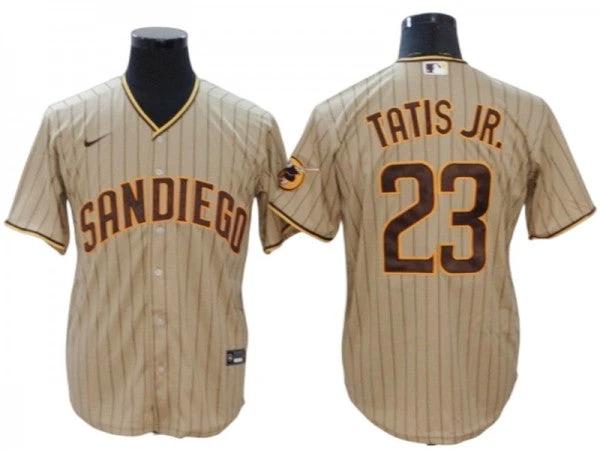 San Diego Padres #23 Fernando Tatis Jr. Sand Alternate Cool Base Jersey by My Store