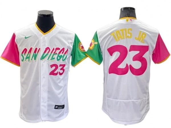 San Diego Padres #23 Fernando Tatis Jr. White City Connect Flex Base Jersey by My Store