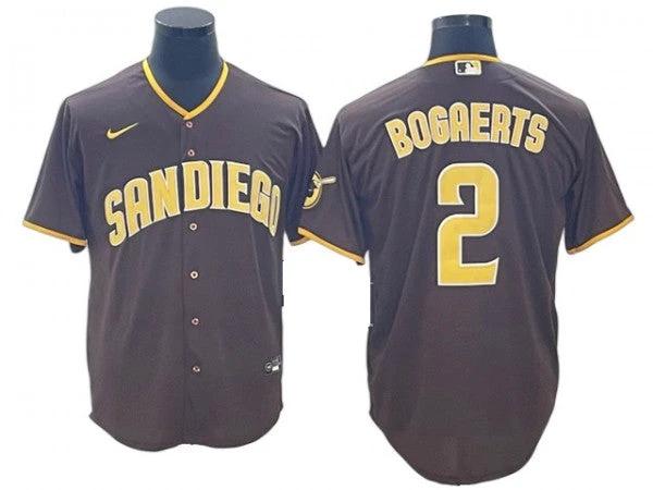 San Diego Padres #2 Xander Bogaerts Brown Road Cool Base Jersey by My Store