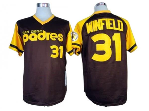San Diego Padres #31 Dave Winfield Brown 1978 Throwback Jersey by My Store