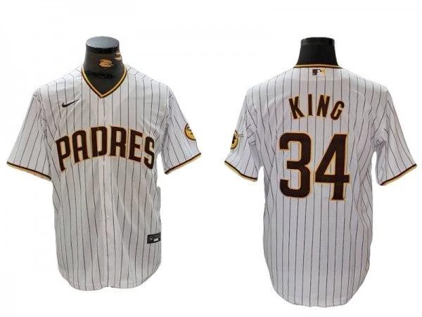 San Diego Padres #34 Michael King White Limited Jersey by My Store