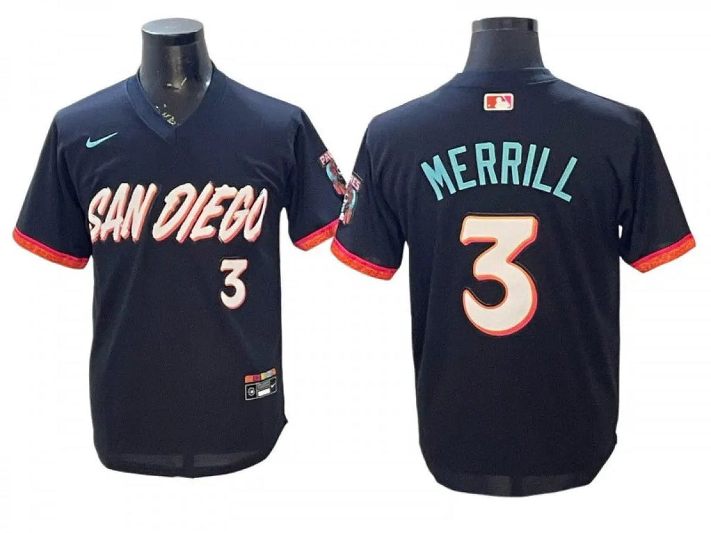 San Diego Padres #3 Jackson Merrill 2026 City Connect Limited Jersey - Obsidian by My Store
