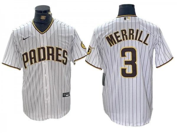 San Diego Padres #3 Jackson Merrill White Cool Base Jersey by My Store