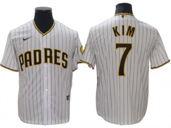 San Diego Padres #7 Ha-Seong Kim White Home Cool Base Jersey by My Store