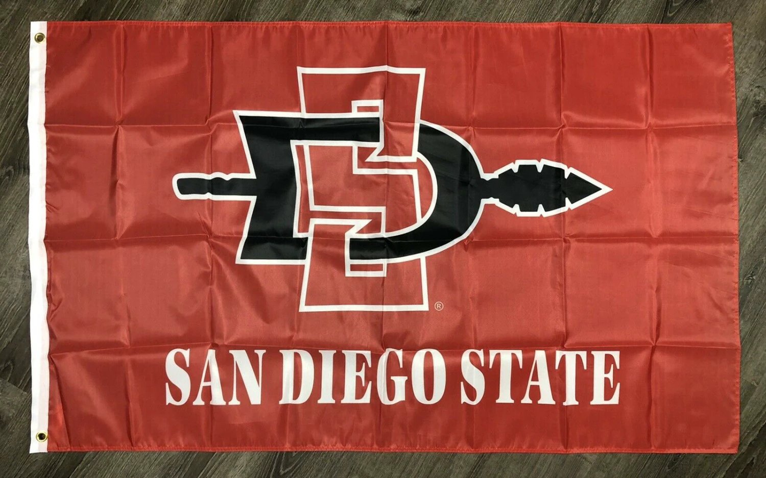 San Diego State University Aztecs SDSU Flag 3x5 ft Red College Banner by flagsjustdoit