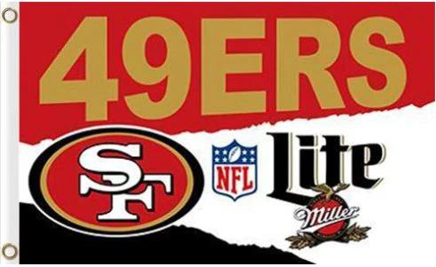 San Francisco 49ers Lite Flag 3X5 Ft Polyester Banner USA 90x150cm by flagsjustdoit
