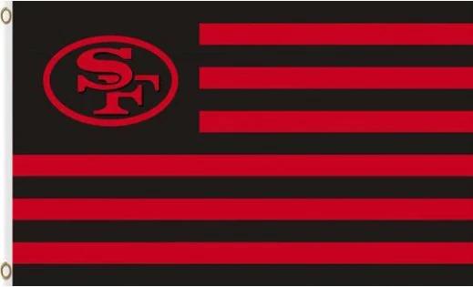 San Francisco 49ers Logo Flag 3X5 Ft Polyester Banner USA 90x150cm by flagsjustdoit
