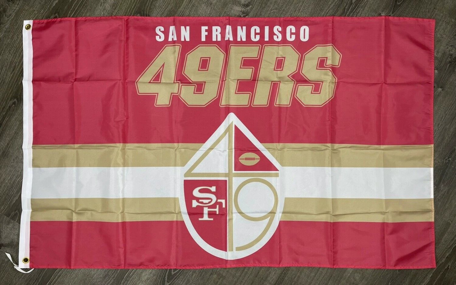 San Francisco 49ers Retro Style Man-Cave Flag 3x5 ft Sports Banner Garage by flagsjustdoit