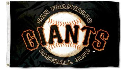 San Francisco Giants Baseball Club Black Flag 3X5Ft Banner USA Polyester with Brass Grommets by flagsjustdoit