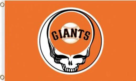 San Francisco Giants Dead Skull Flag 3X5Ft Banner USA Polyester with Brass Grommets by flagsjustdoit