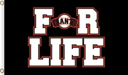 San Francisco Giants For Life Flag 3X5Ft Banner USA Polyester with Brass Grommets by flagsjustdoit