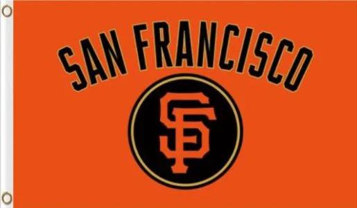San Francisco Giants Logo Orange Flag 3X5Ft Banner USA Polyester with Brass Grommets by flagsjustdoit