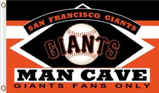 San Francisco Giants Man Cave Flag 3X5Ft Banner USA Polyester with Brass Grommets by flagsjustdoit
