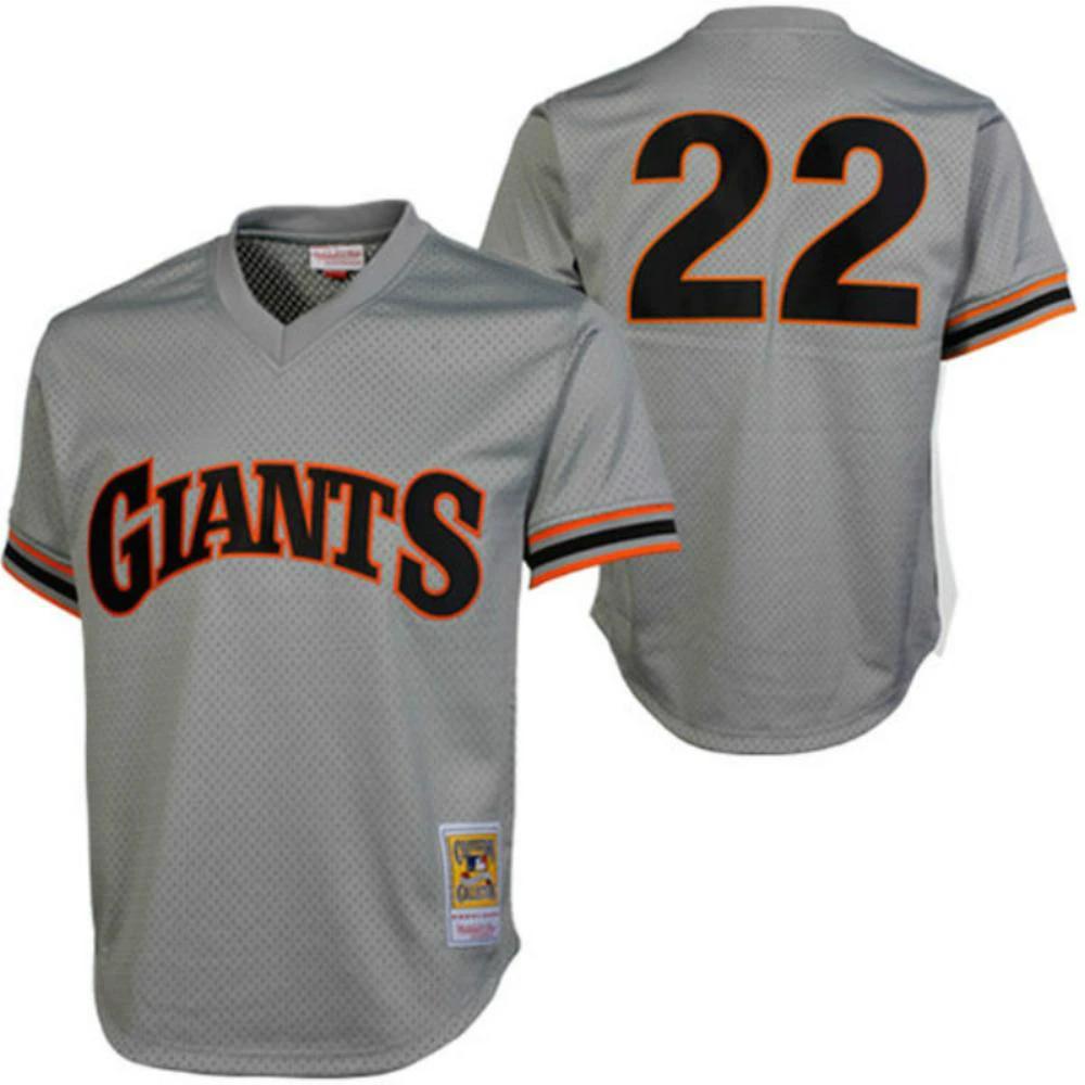 San Francisco Giants Will Clark Mesh Gray 1989 Throwback Pullover Jersey by My Store